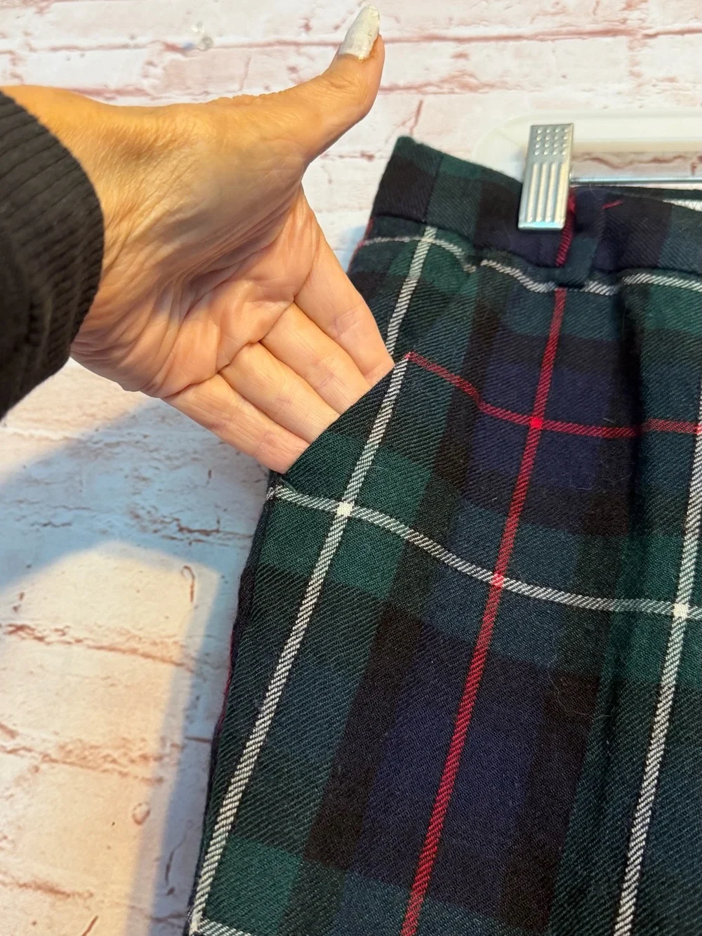 J. Crew vintage 100% Virgin wool flare city fit plaid pants size 8